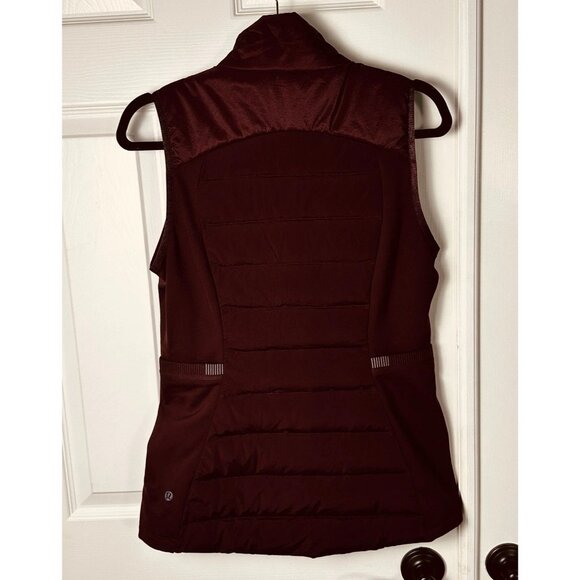 Lululemon Womens Vest Down For It All Goose Down Vest Size 8 D.Red 700 Fill $148 - Picture 4 of 13